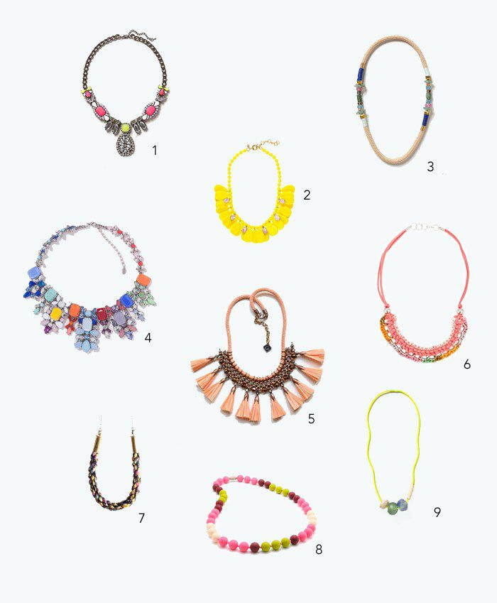 Bright and Bold Necklaces for summer - Hither & Thither