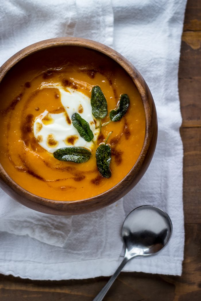 In Season: Butternut Squash Soup (served two ways) - Hither & Thither