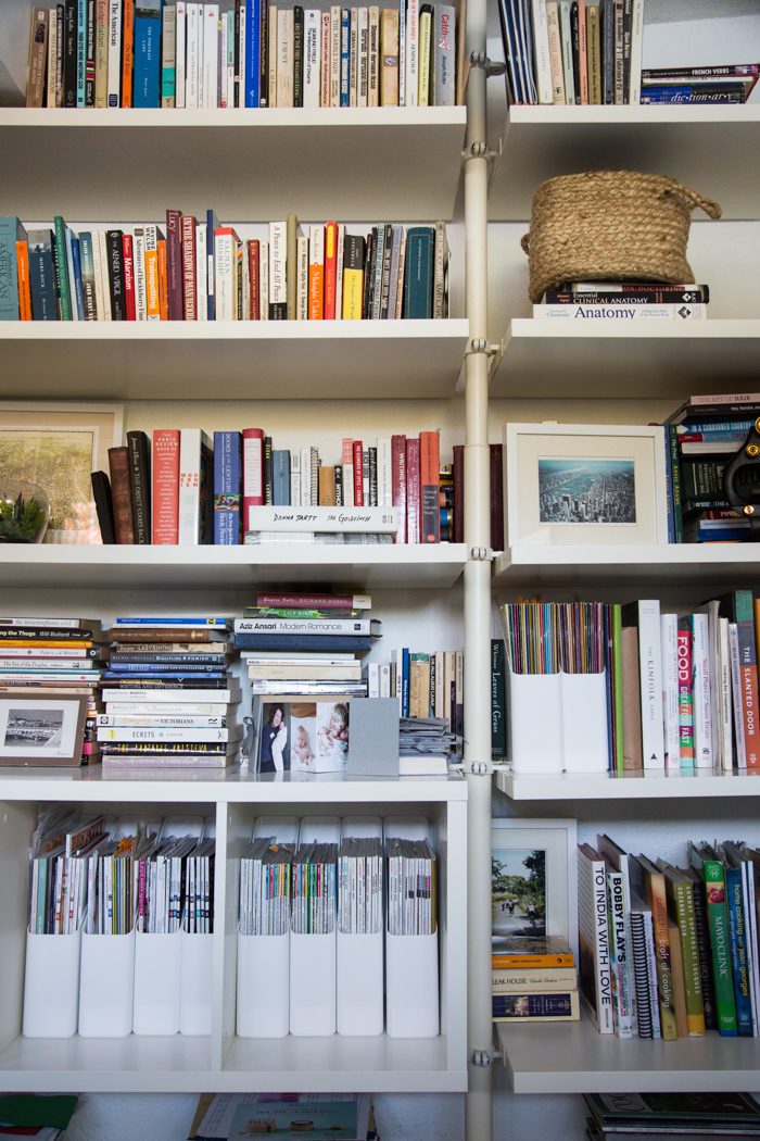 Organized bookshelf Tidying Up Kondo Clutter