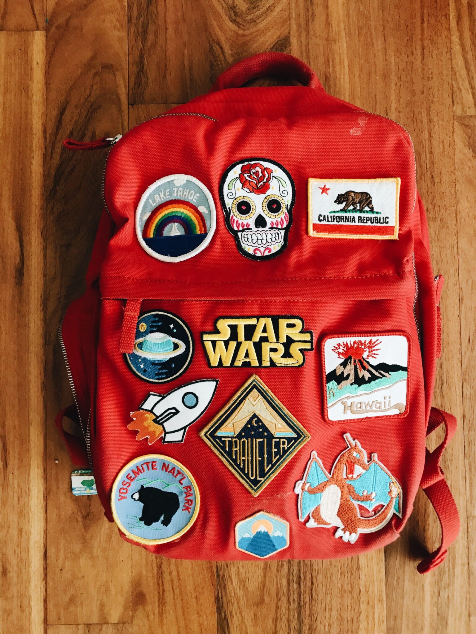 Patches Small Canvas Backpack